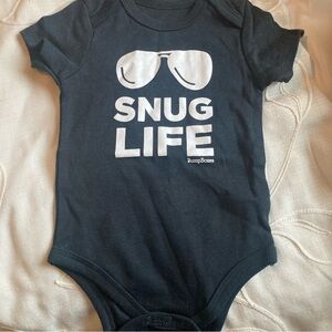 New Black Snug Life Baby Onesie